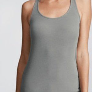 CAbi Racerback gray ribbed tank - M (Style #426)